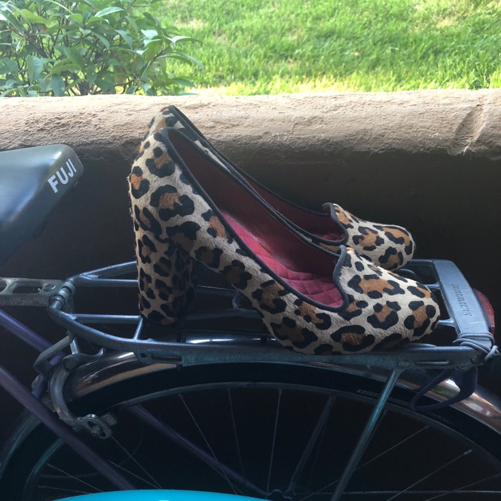Cole Haan Leopard print calf hair high heels